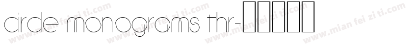 circle monograms thr字体转换